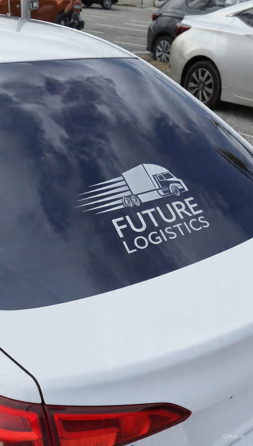 Future Logistics branded company car with decal